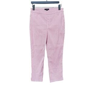 Mario Serrani Italy searsucker light red and white Striped capri crop, women’s M